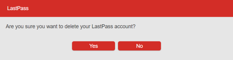 lastpass remove account